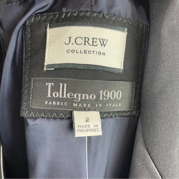 J CREW COLLECTION “Willa Tuxedo” Blazer in Italian Wool NWT BLACK Size 2 - Picture 3 of 15